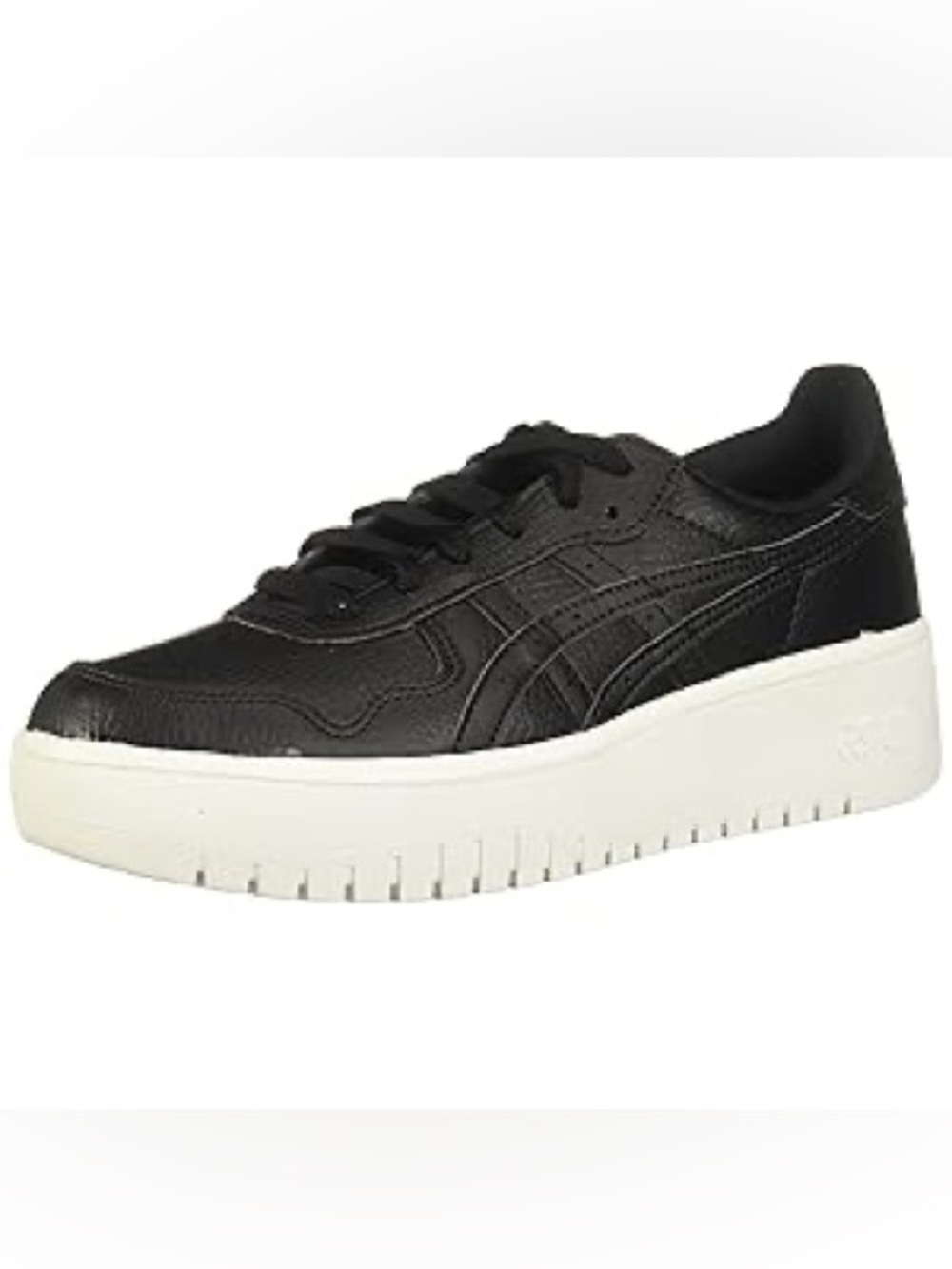 ASICS Women's Black Sneaker with White Platform Sole